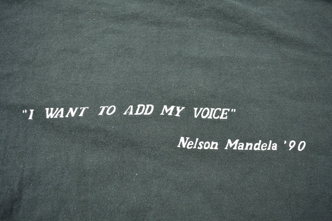 Vintage 1990s Students for Students Tree Nelson Mandela Graphic T Shirt / Vintage / Streetwear / Graphic Tee / Single Stitch / Made In USA