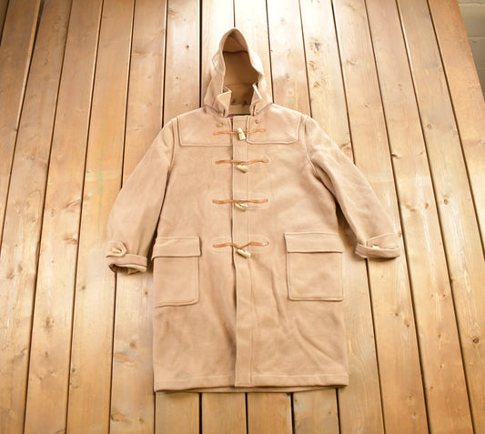 Vintage 1980s Wool Duffle Coat / Vintage Wool Coat / Heavy Jacket / Outdoor / Winter / Made In England / Toggle Button/ Rare