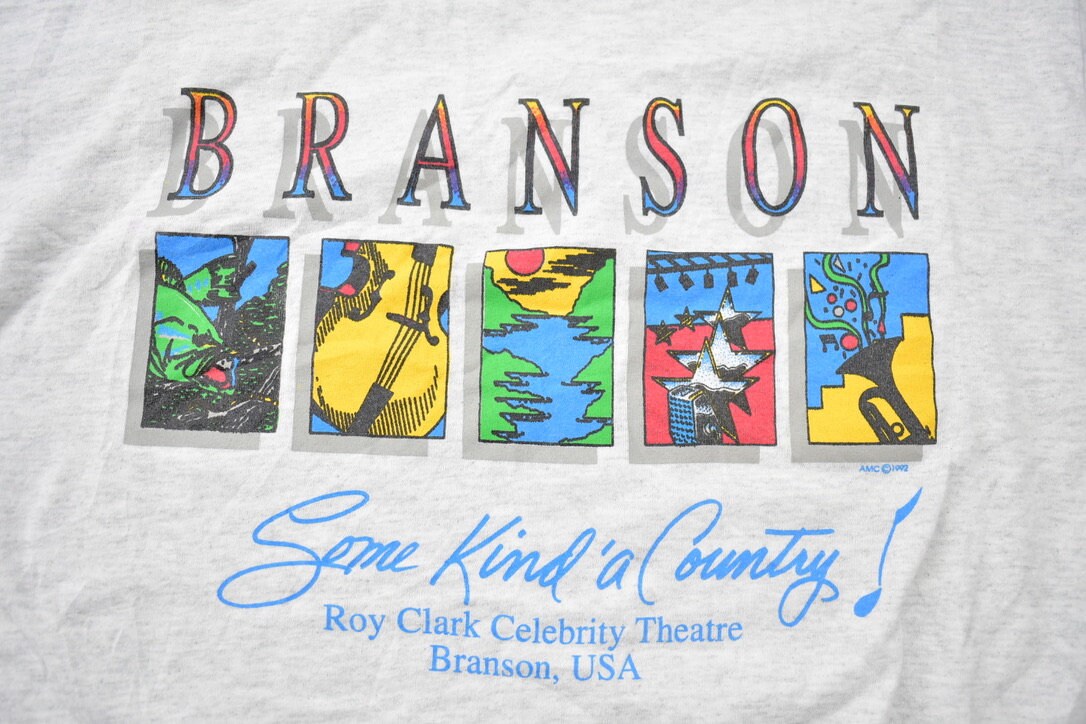 Vintage 1990s Branson USA Souvenir T Shirt / Streetwear / Rare Vintage / Single Stitch / Vacation Tee / Travel T Shirt / Made in USA