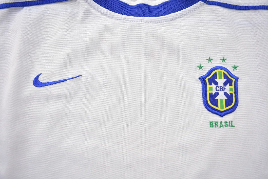 Vintage 1990s Nike Brazil Swoosh Graphic Soccer Jersey / 90s / Vintage Streetwear / Graphic T Shirt / Vintage Nike / Soccer / Vintage Sports