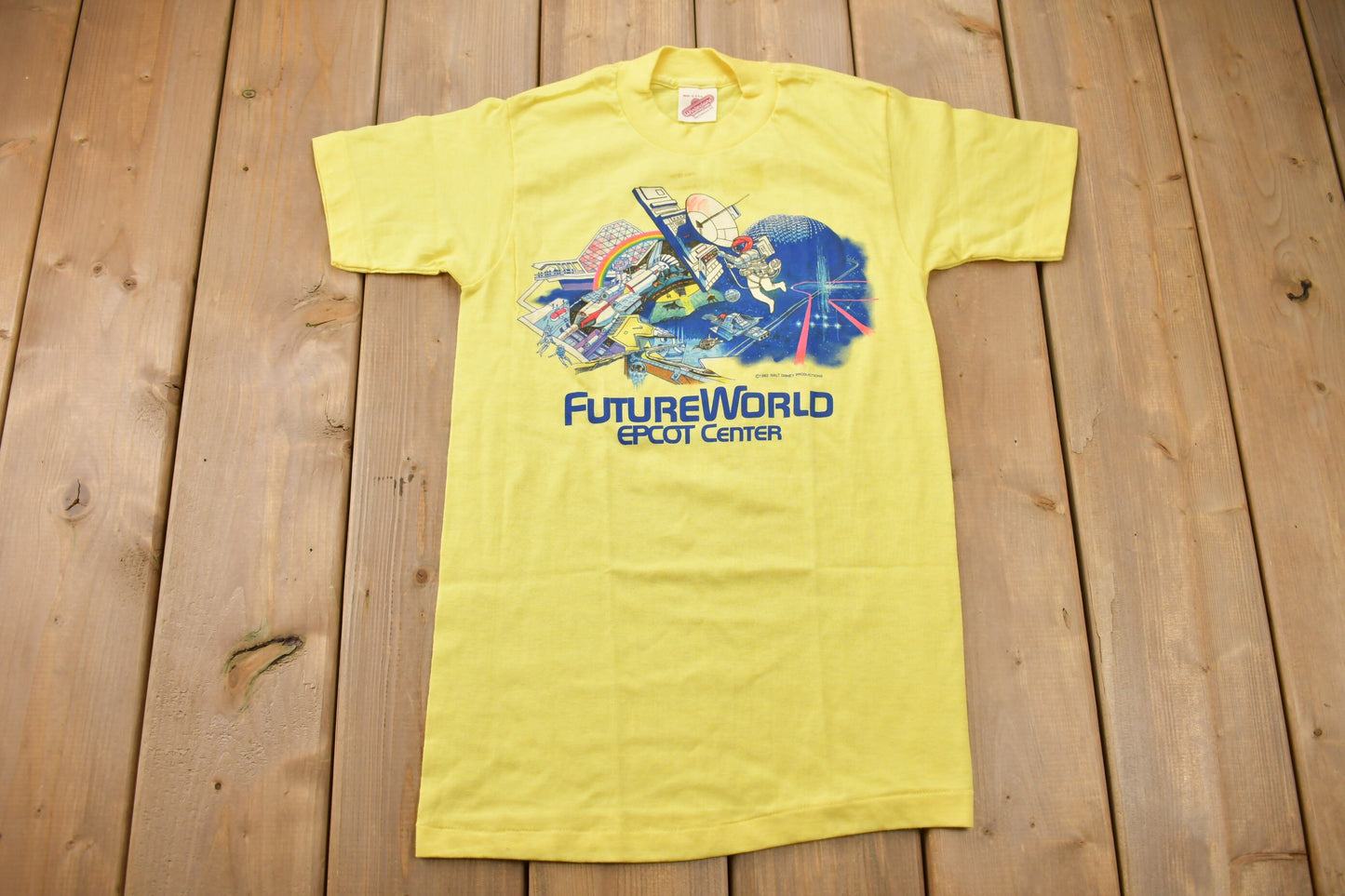 Vintage 1982 Walt Disney World Future World Epcot Center T-Shirt / Made In USA / Epcot Center / Souvenir T Shirt / 80s / Single Stitch