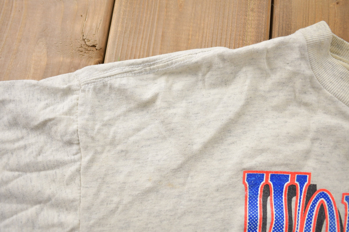 Vintage 1992 Toronto Blue Jays Vs Atlanta Braves MLB World Series Championship Chalk Line T-shirt