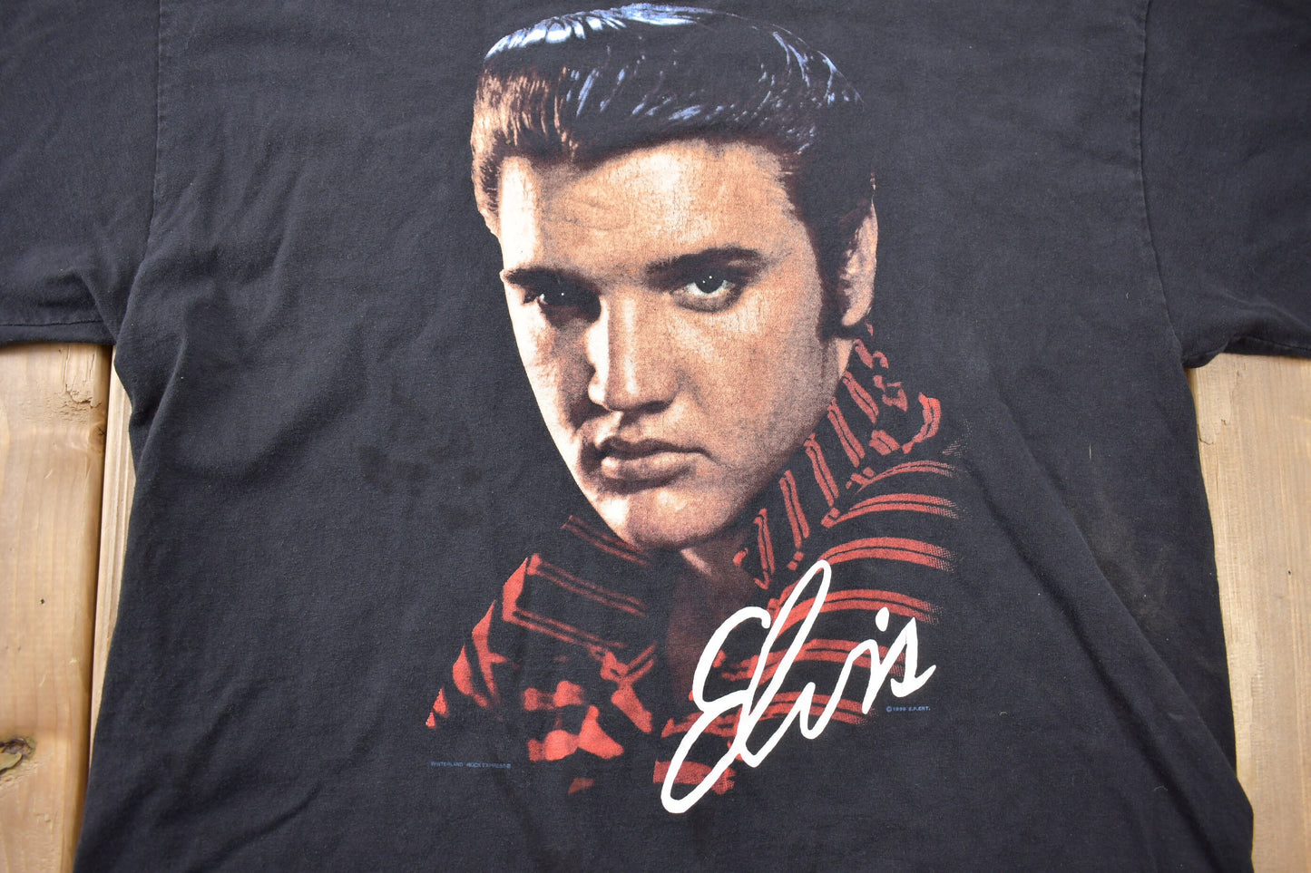 Vintage 1996 Elvis Presley Signature Band T-shirt / Band Tee / Triple A / Fabric Made in USA / Music Promo / Premium Vintage