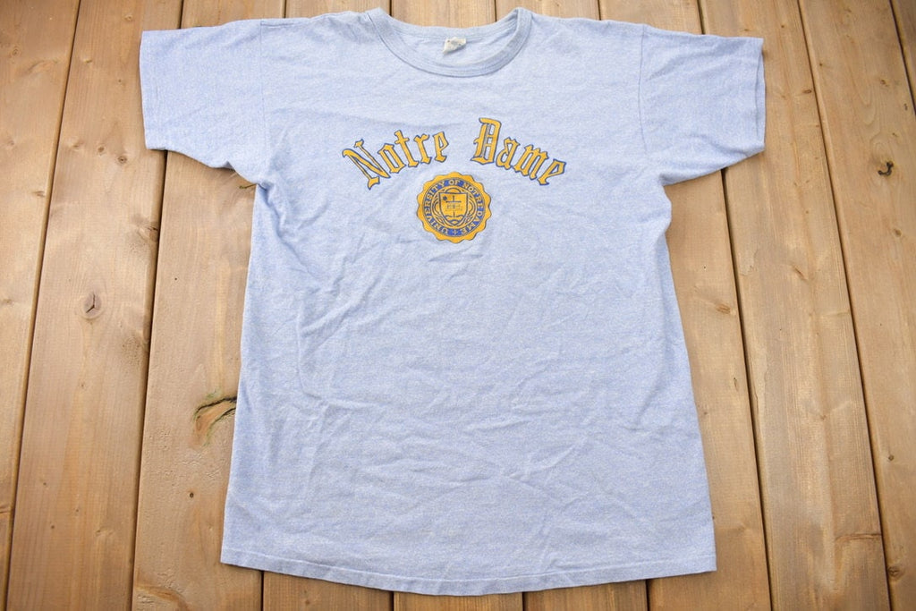 Vintage 1980s Champion University Of Notre Dame Collegiate T-Shirt