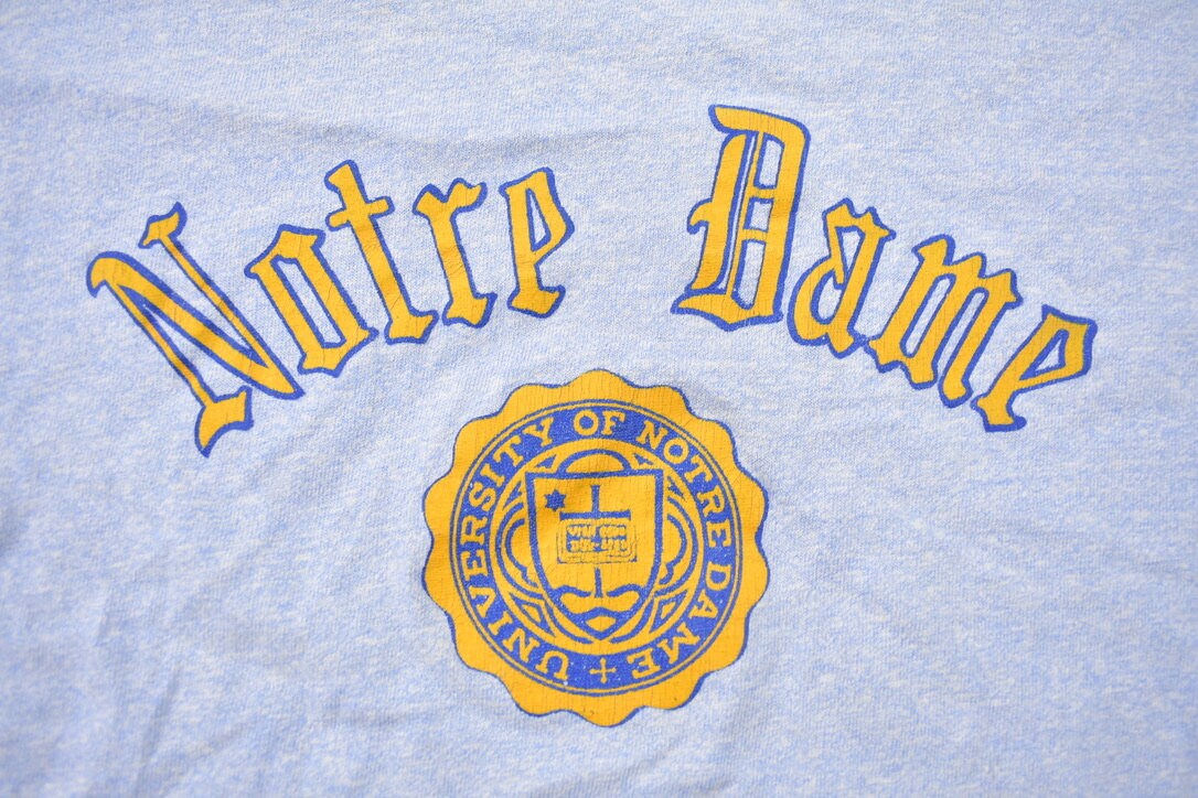 Vintage 1980s Champion University Of Notre Dame Collegiate T-Shirt