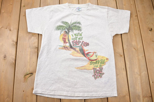 Vintage 1996 Jimmy Buffets Wastin Away Again T-Shirt / 90s / Streetwear / Tropics Shirt / Vacation Tee / Travel & Tourism / Parrot