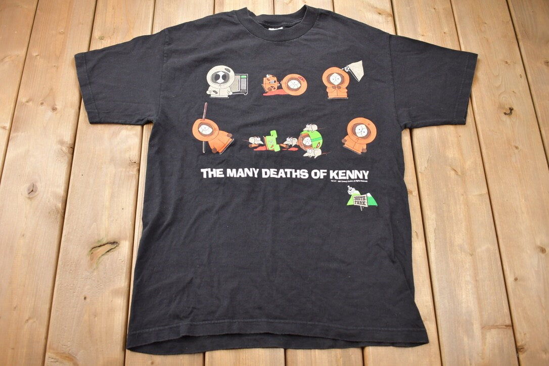 Vintage 1998 The Many Deaths Of Kenny South Park Graphic T-Shirt / Comedy Central / Streetwear / Vintage TV / South Park Shirt