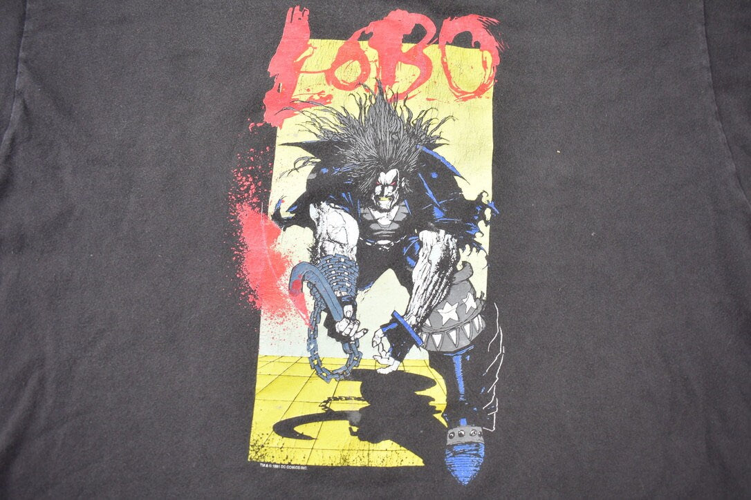 Vintage 1991 Lobo DC Comics Graphitti Promo T-shirt / Made In USA / Single Stitch / Rare Vintage / Vintage T-shirt / DC Comics