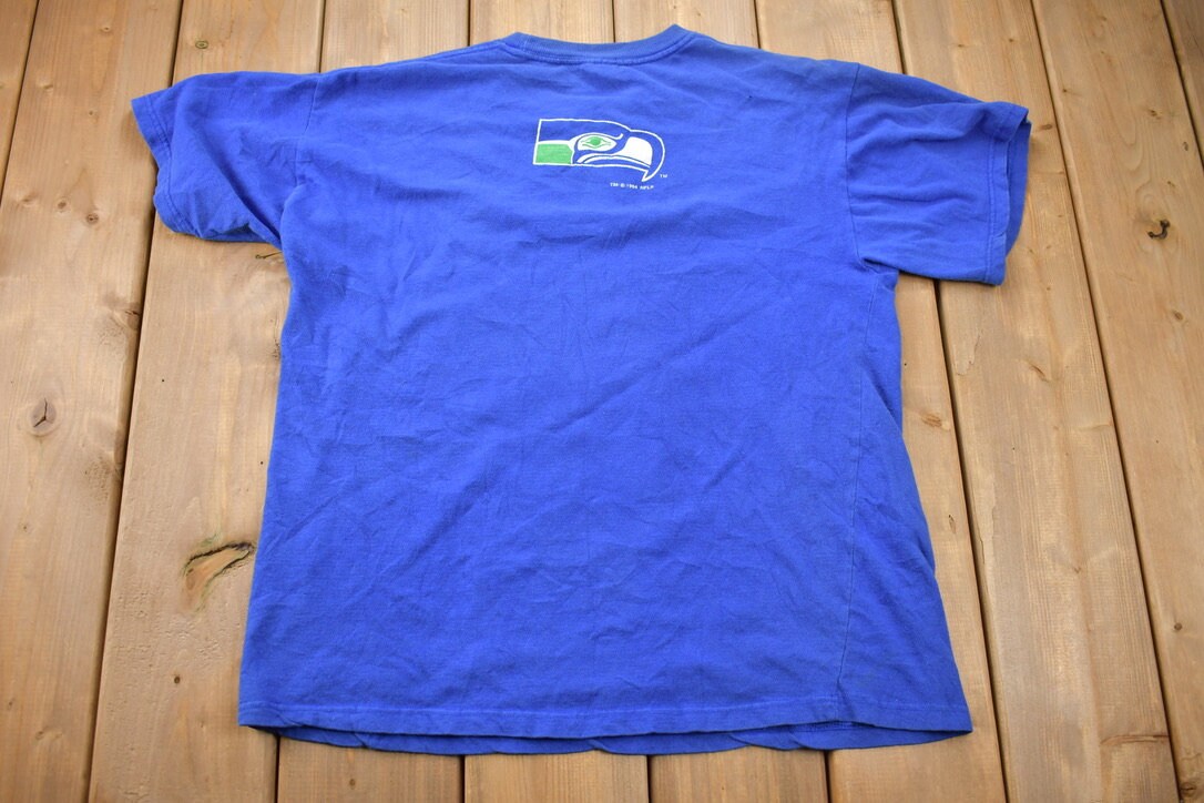 Vintage 1994 Seattle Seahawks NFL Logo Graphic T-Shirt / Graphic / 80s / 90s / Streetwear / Retro Style / Made In USA