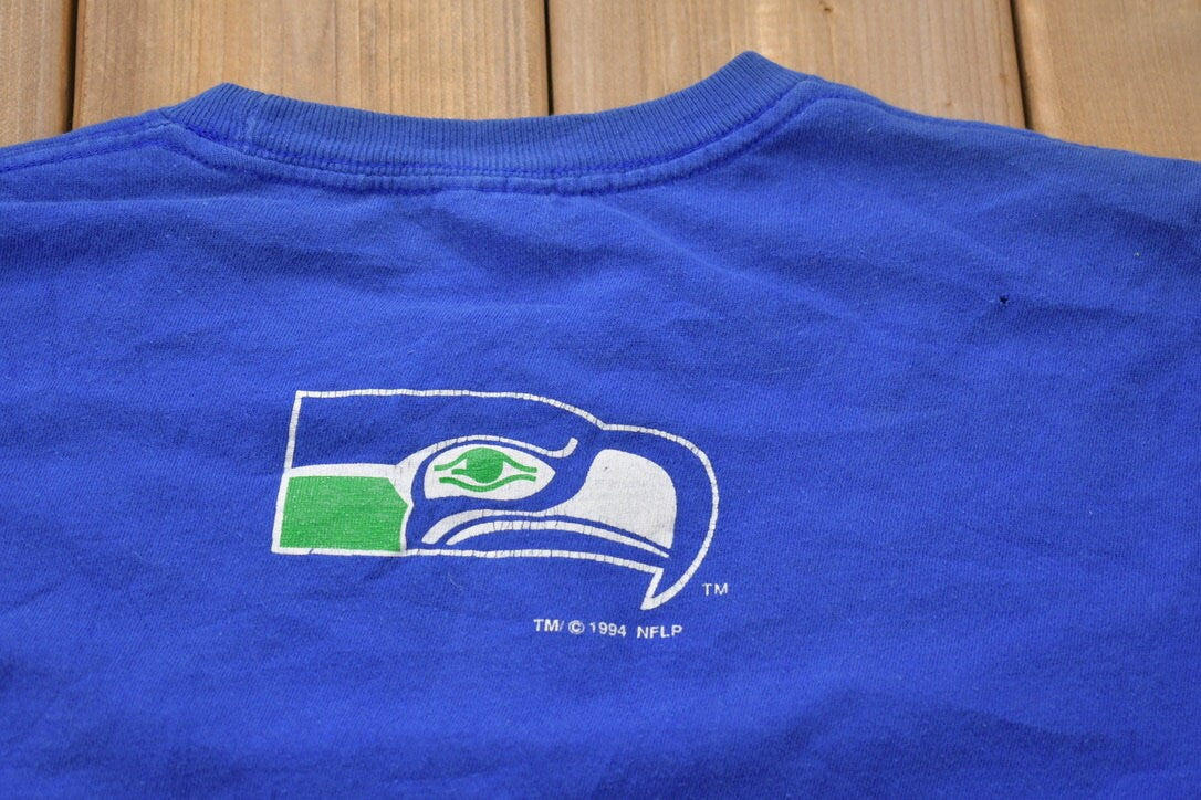 Vintage 1994 Seattle Seahawks NFL Logo Graphic T-Shirt / Graphic / 80s / 90s / Streetwear / Retro Style / Made In USA