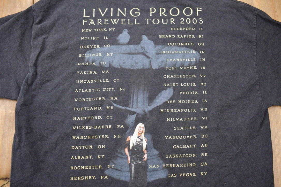 Vintage 2003 Cher Living Prood Farewell Tour Band T-shirt / Band Tee / Giant Tultex  / Y2K T-shirt / Music Promo / Premium Vintage