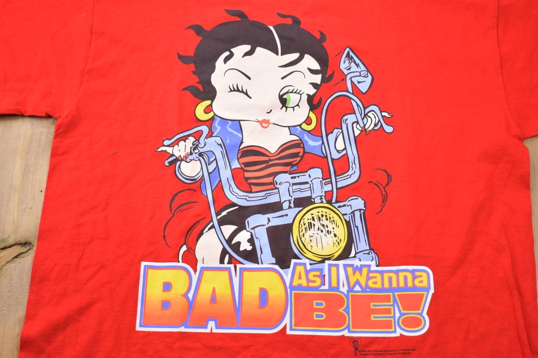 Vintage 2000 Betty Boop Bad As I Wanna Be Cartoon Deadstock With Tags Graphic T-Shirt / 2000s Graphic Tee / Vintage Betty Boop / Y2K