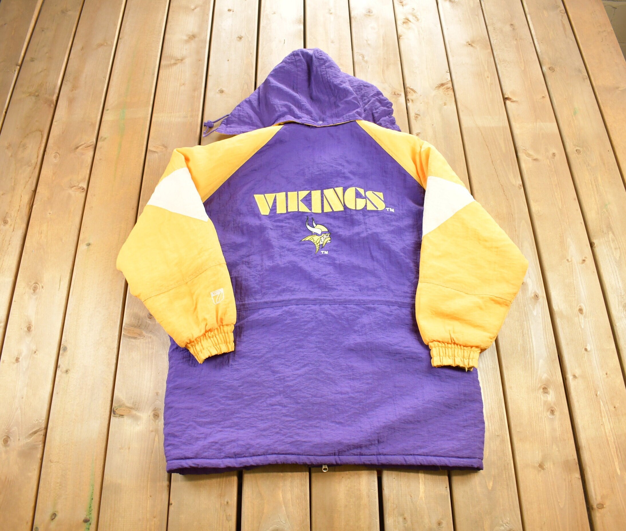 Vintage 1990s Logo 7 Minnisota Vikings NFL Zip Jacket