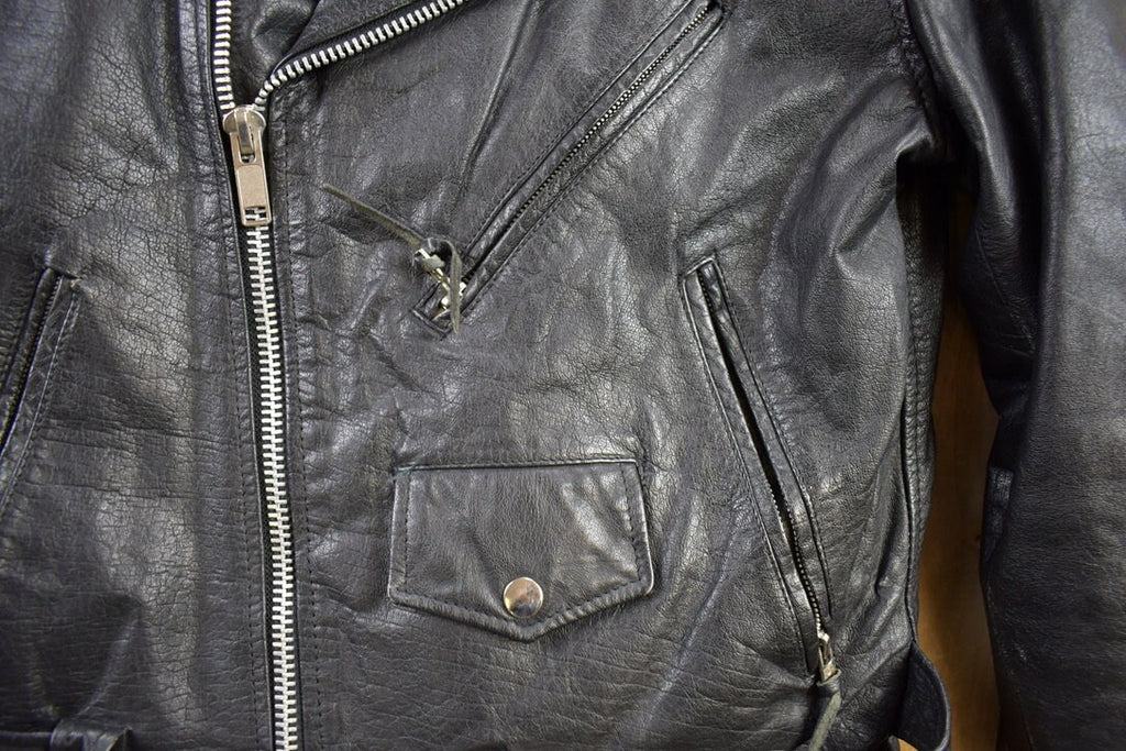 Vintage 1990s Leather Biker Jacket