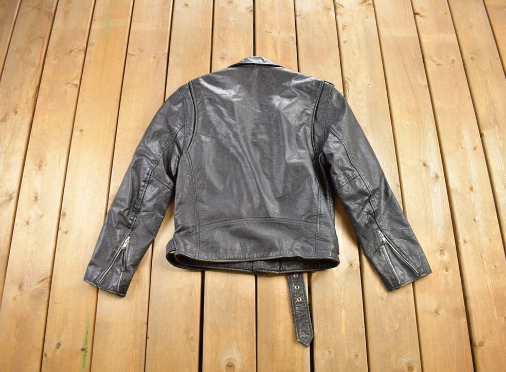 Vintage 1990s Leather Biker Jacket