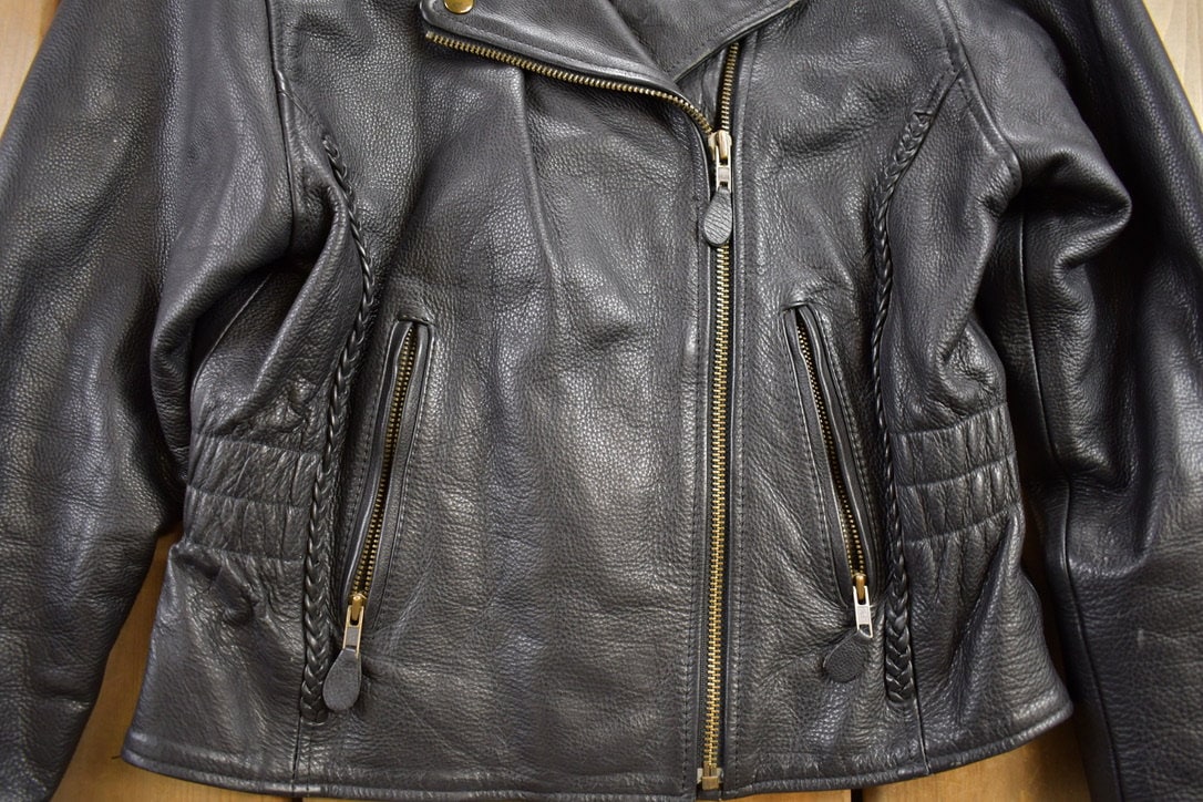 Vintage 1990s Leather Biker Jacket