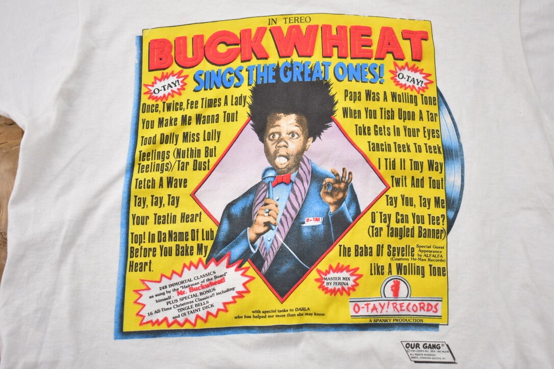 Vintage 1990s Buckwheat Sings the Great Ones The Little Rascals Promo T-shirt / Vintage TV Tee / Made In USA / Single Stitch / Rare Vintage