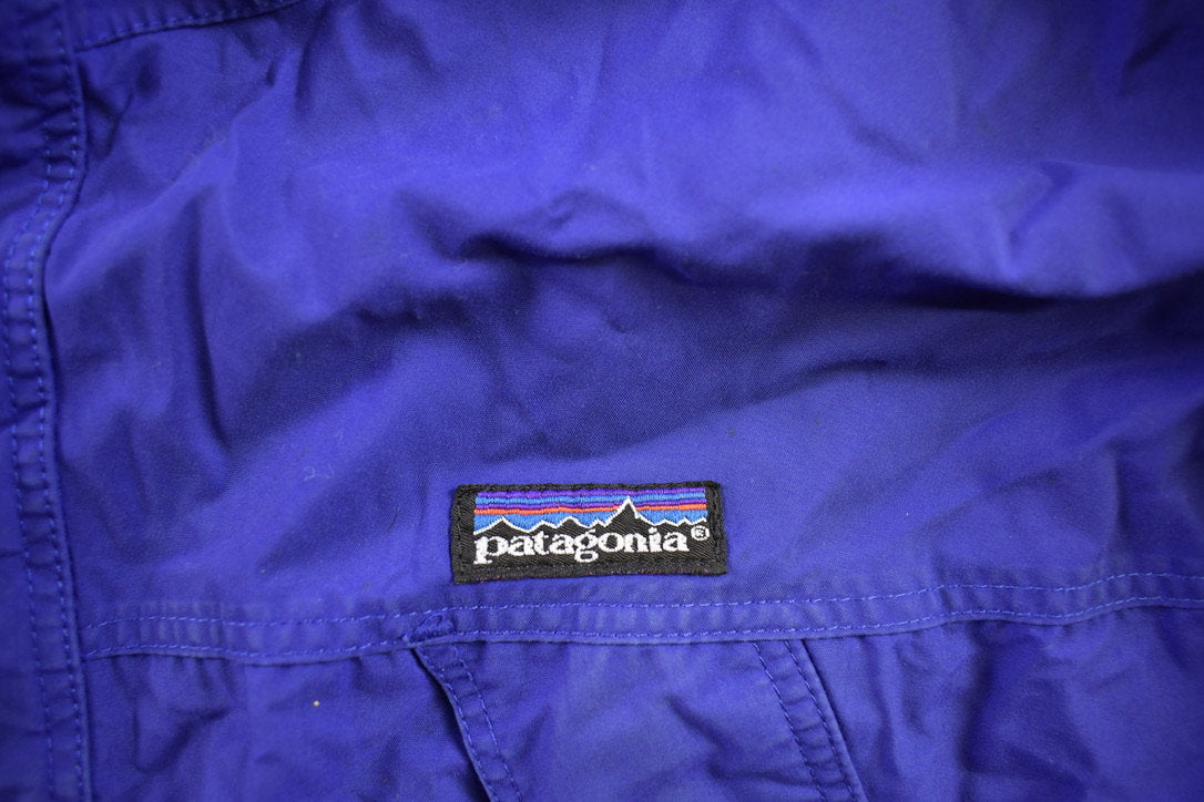 Vintage 1990s Patagonia Blue Windbreaker Rain Jacket / Outdoorsman / Vintage Patagonia  / Streetwear / Patagonia Jacket / Rain Jacket