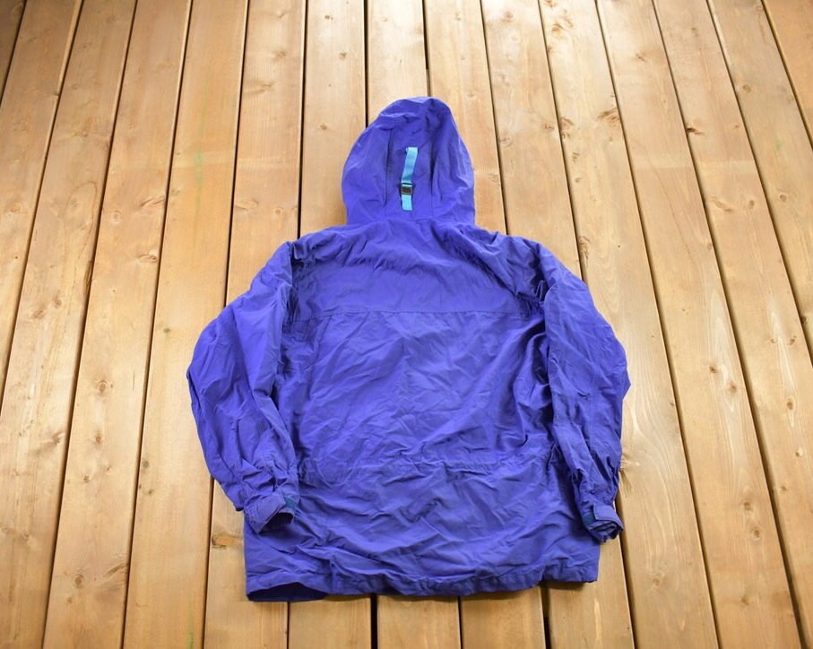 Vintage 1990s Patagonia Blue Windbreaker Rain Jacket / Outdoorsman / Vintage Patagonia  / Streetwear / Patagonia Jacket / Rain Jacket