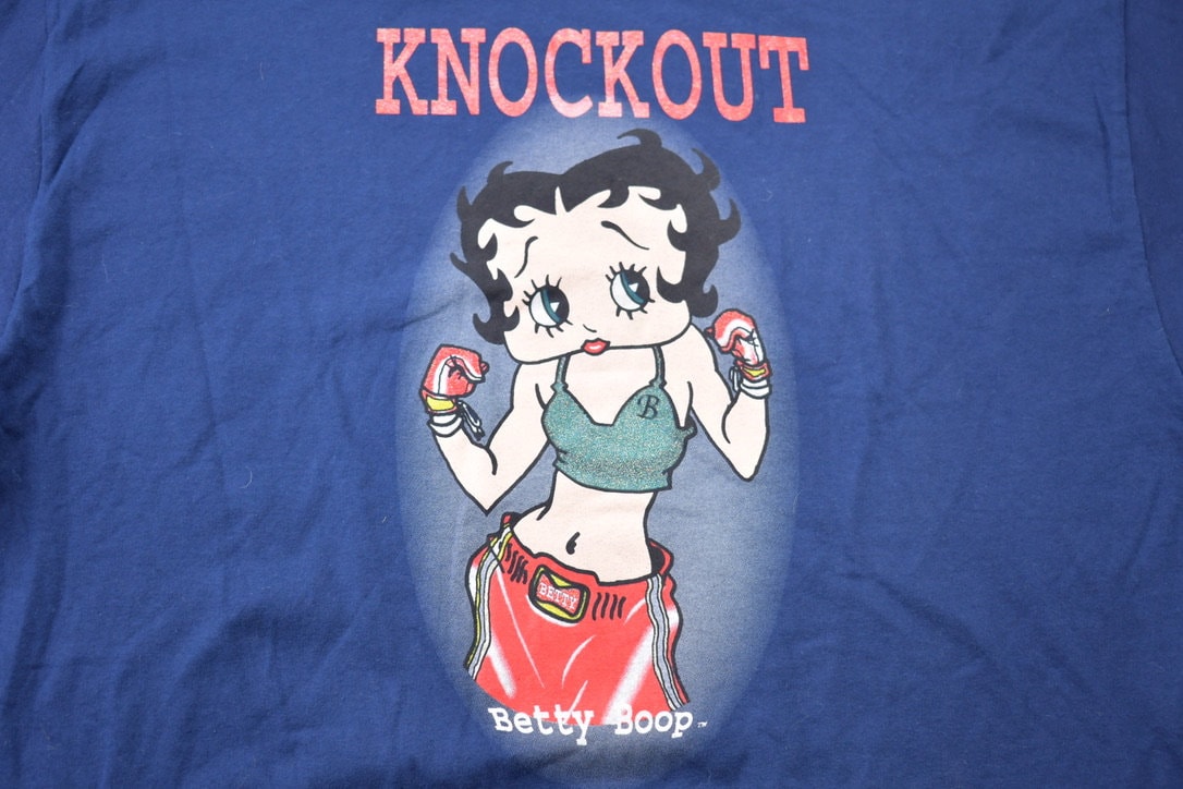 Vintage 1990s Betty Boop Knockout Boxing Cartoon T-Shirt / 90s Graphic Tee / Betty Boop