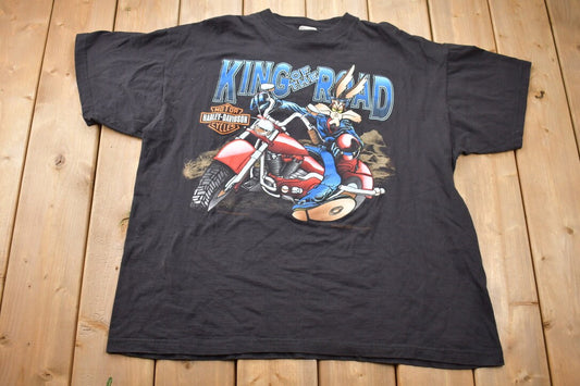 Vintage 1997 Harley Davidson Wile E Coyote King of the Road T-Shirt / Made In USA / Biker Tee / Novel Teez / Vintage Harley Davidson