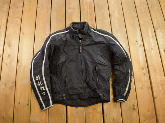 Vintage 1990s Rhyno Motorcycle Jacket / Athleisure Sportswear / Streetwear Fashion / Automotive Apparel / Racing Jacket /