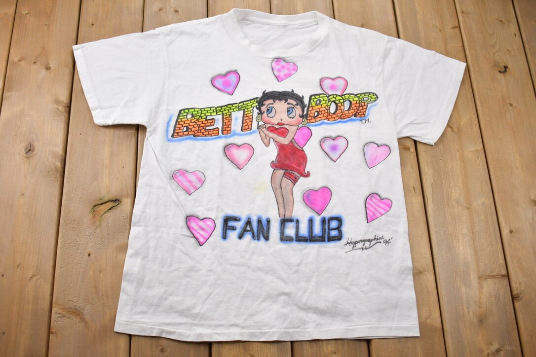 Vintage 1994 Betty Boop Fan Club T-Shirt / 90s Graphic Tee / Made In USA / Vintage Boop / White Tee / Single Stitch