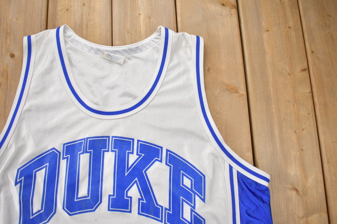 Vintage 1990s Duke University Collegiate Basketball Jersey T-Shirt / NCAA Jersey / Sportswear / American University / College Sports