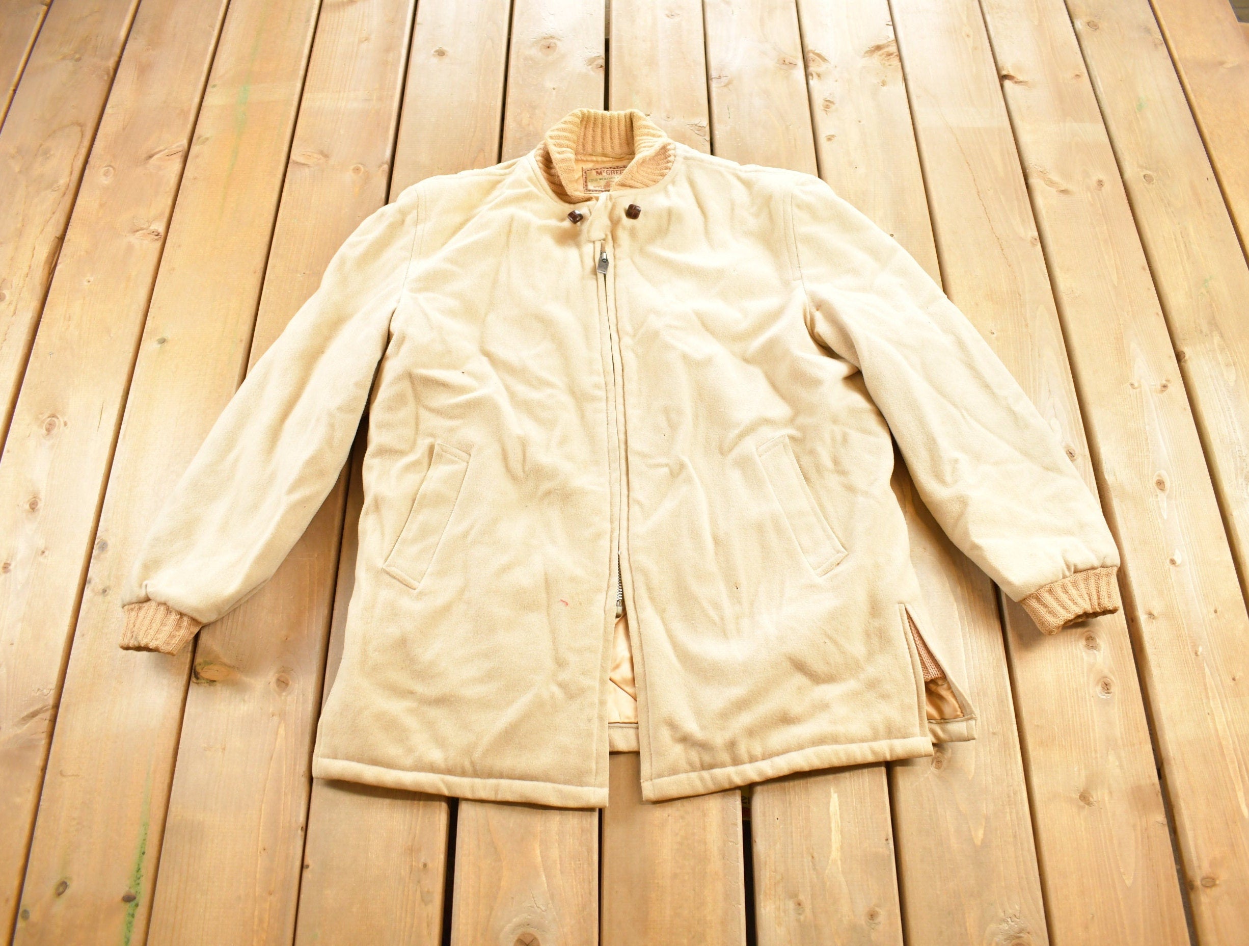 Vintage 1950s Mcgregor Wool Quilted Winter Jacket