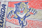 Vintage 1990s Florida Panthers All Over Print NHL Graphic Kids T-Shirt Made In Canada