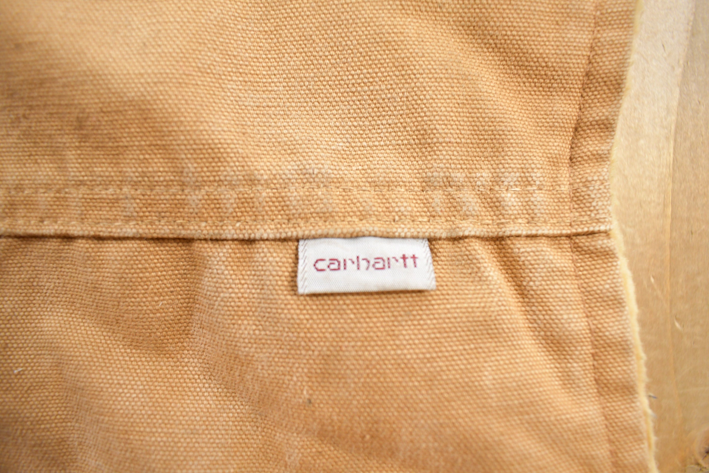 Vintage 1980s Carhartt Sherpa Lined Beige Work Vest