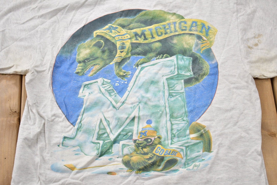 Vintage 1991 Michigan Wolverines NCAA T-Shirt / Single Stitch / Americana / Sportswear / Vintage Michigan T-Shirt / 90s Michigan Wolverines