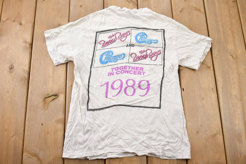 Vintage 1989 Chicago & Beach Boys Together in Concert Tour T-shirt