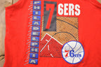 Vintage 1990s Philadelphia 76ers NBA Tank Top Sleeveless T Shirt 90s Sportswear