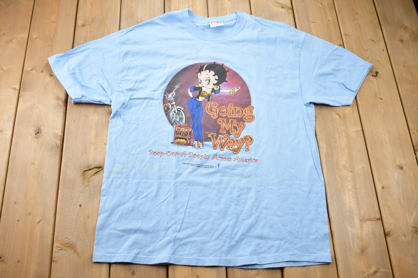 Vintage 2003 Betty Boop Going My Way Boop Ooop A Doopin Across America Graphic T-Shirt / 2000s Graphic Tee / Vintage Betty Boop / Y2K