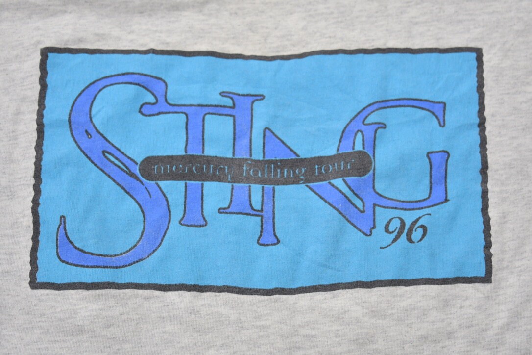 Vintage 1996 Sting Mercury Falling Tour T-Shirt / Music Promo Print / Made in USA / The Police / Streetwear Fashion / Polygram Merchandising