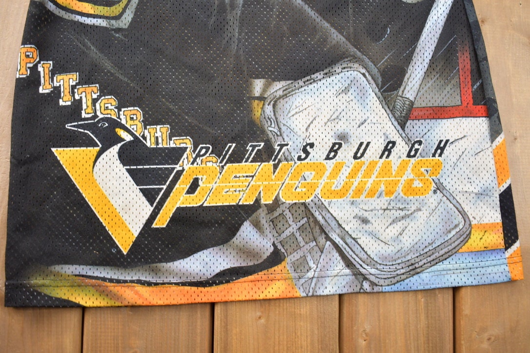 Vintage 1990s Pittsburgh Penguins NHL CCM Hockey Jersey /All Over Print / Pittsburgh Penguins / Sportswear / Made In USA