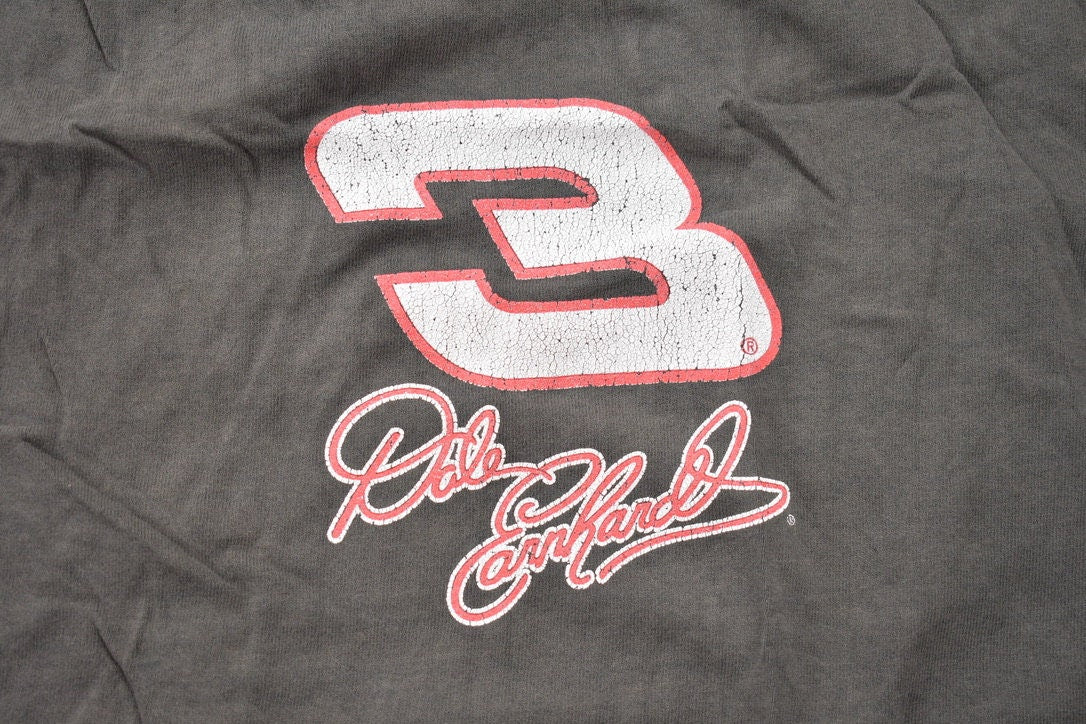 Vintage 1990s Dale Earnhardt NASCAR Signature T-Shirt / Faded Vintage / NASCAR Racing / The Man / 90s Streetwear / Athleisure / Sportswear