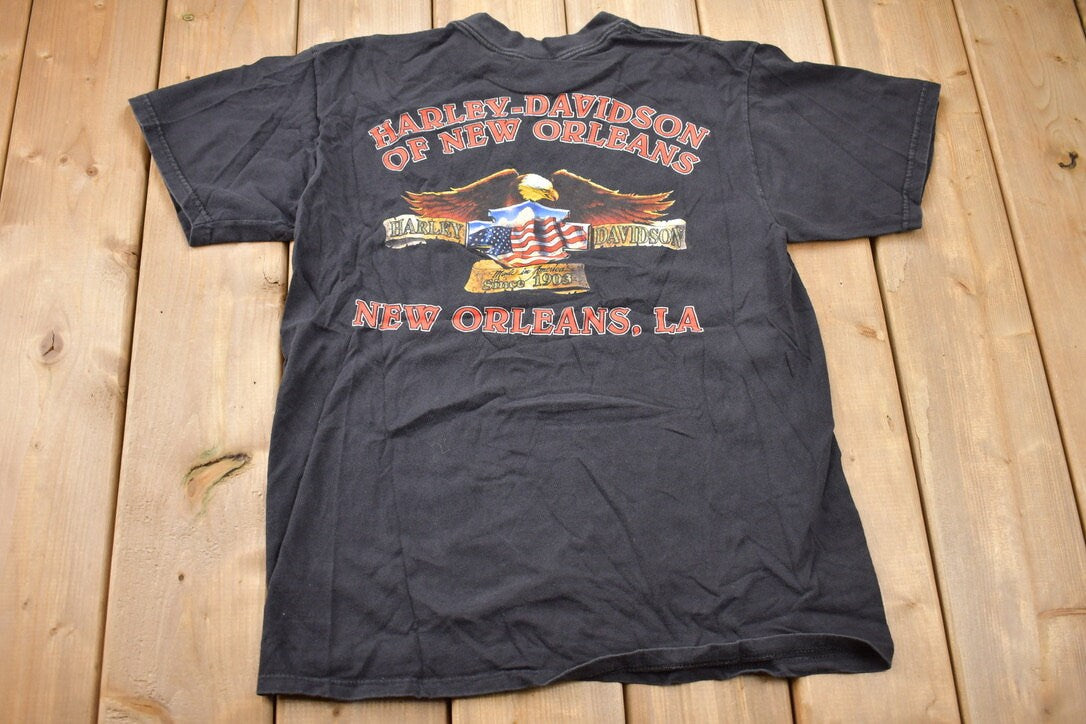 Vintage 1999 Harley Davidson 5 o Clock Somewhere New Orleans T-Shirt / Made In USA / Biker Tee / Souvenir T Shirt