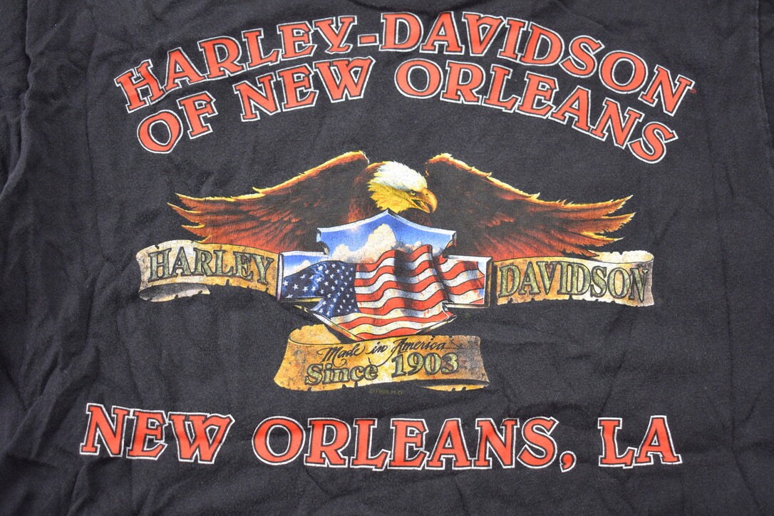 Vintage 1999 Harley Davidson 5 o Clock Somewhere New Orleans T-Shirt / Made In USA / Biker Tee / Souvenir T Shirt