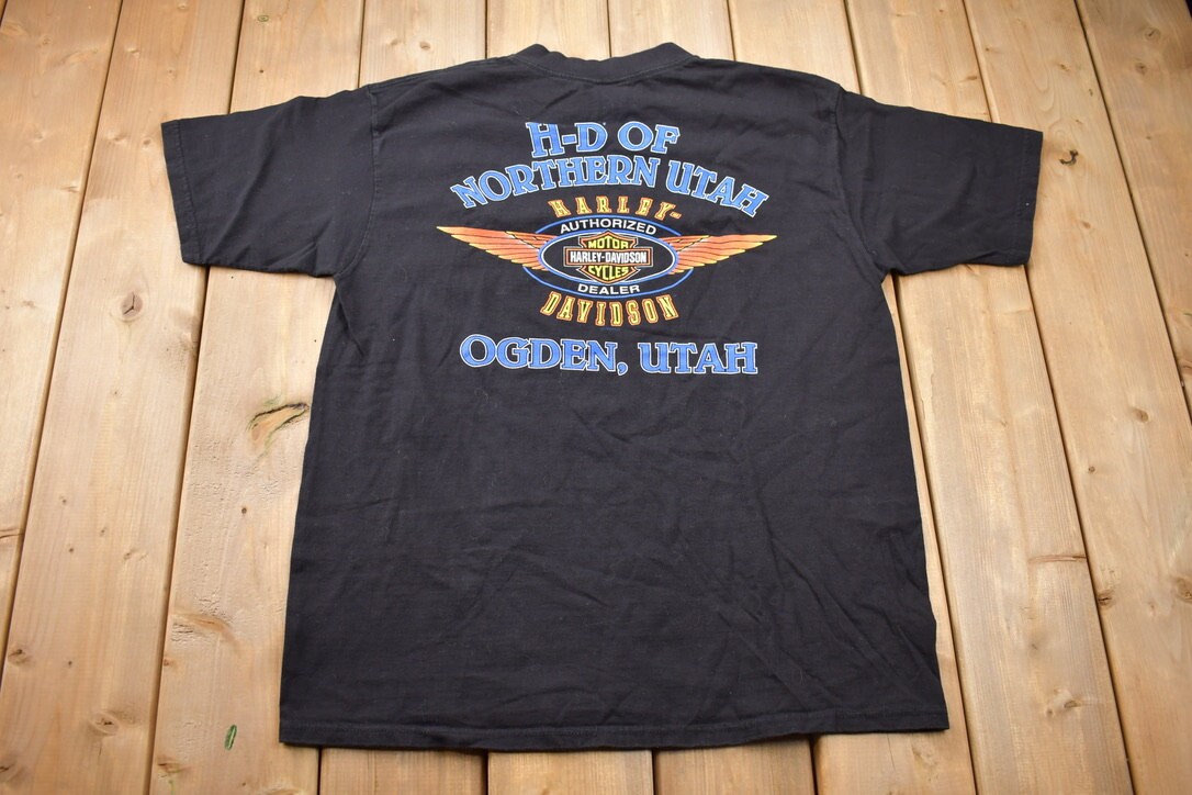 Vintage 1999 Harley Davidson Motorcycles USA Nothern Utah Ogden T-Shirt / Made In USA / Biker Tee / Souvenir T Shirt