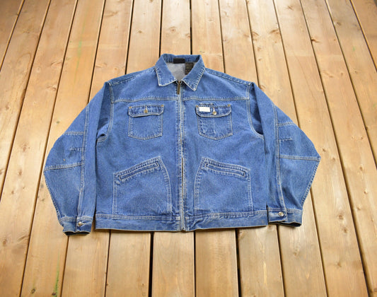 Vintage Y2k Rocawear Denim Jean Jacket / Vintage Denim / Streetwear / Vintage Fall Outerwear / Fall Jacket /