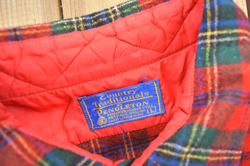 Vintage 1970s Country Traditionals Pendleton Plaid Button Up Board Shirt