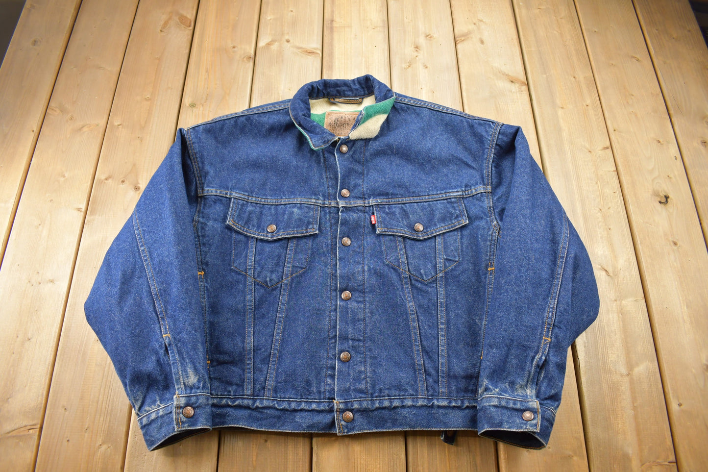 Vintage 1980s The Hudsons Bay Levi's Reversible Jean Jacket / Vintage HBC / Streetwear / Size L / Made In USA / Levi's denim