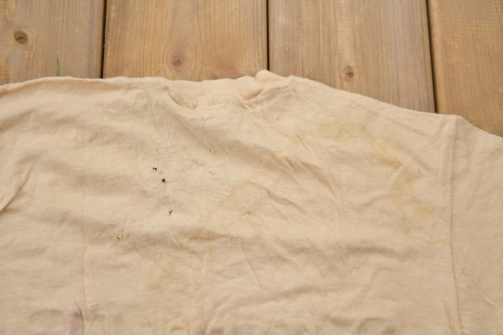 Vintage 1980s Brooklyns Finest Flock Print T-Shirt