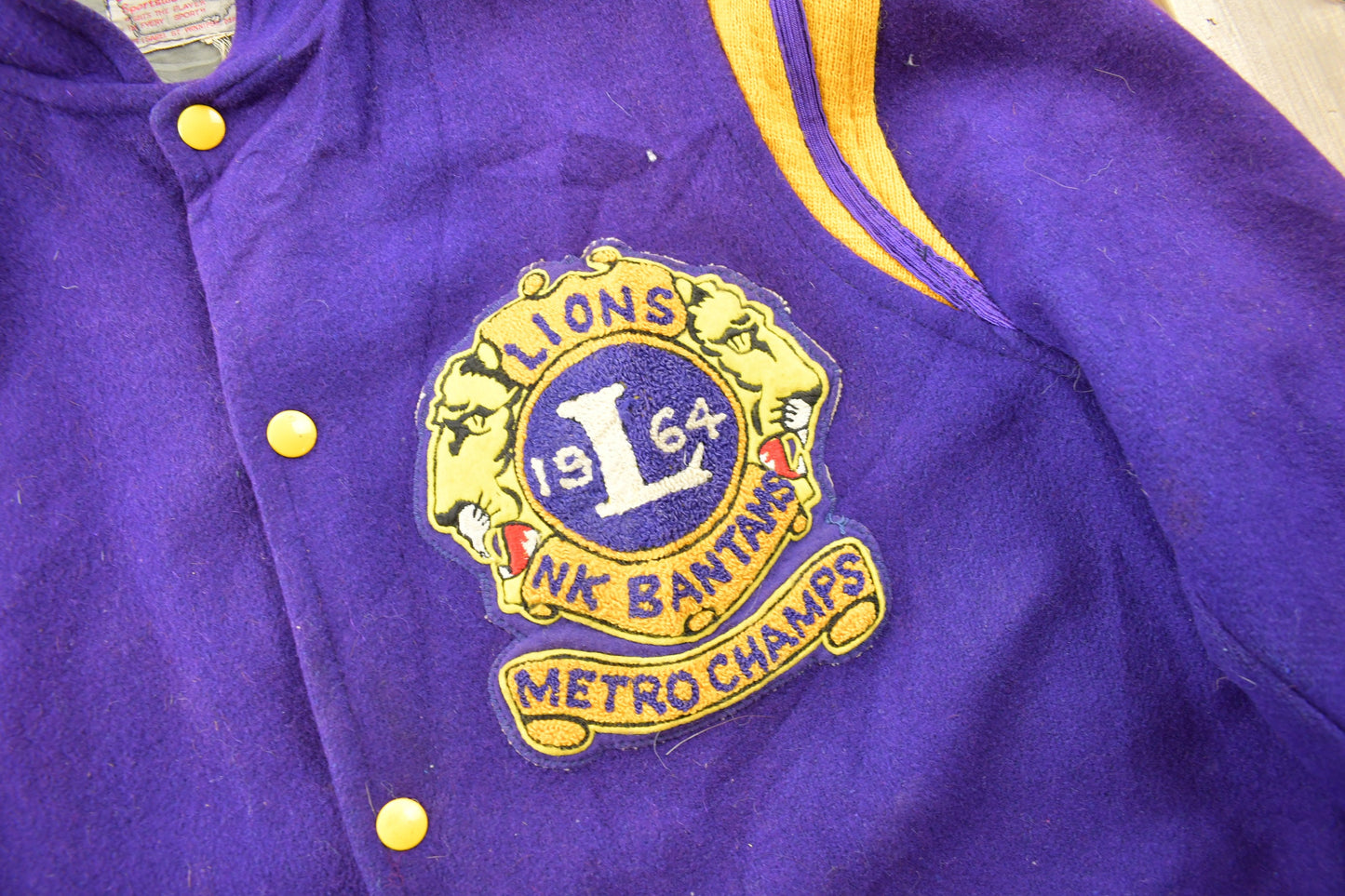 Vintage 1964 Lions NK Bantams Metro Champs Varsity Coach Jacket / Embroidered / Varsity Jacket / True Vintage / Made IN Canada / Harv-Al