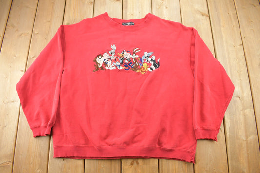 Vintage 1995 Looney Tunes Embroidered Crewneck Sweatshirt / American Vintage / Vintage Cartoons / Warner Bros