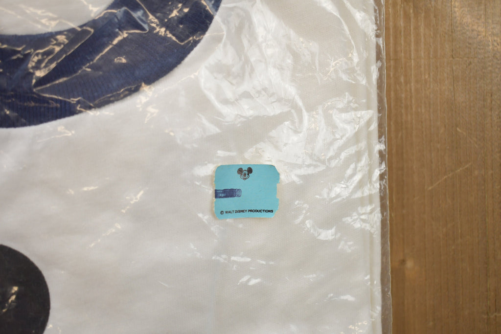 Vintage 1980s Deadstock Walt Disney Mickey Mouse Graphic Ringer T-Shirt