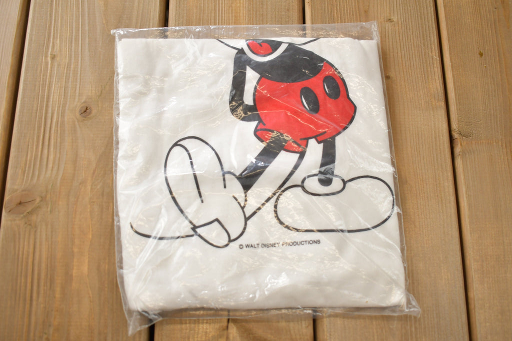 Vintage 1980s Deadstock Walt Disney Mickey Mouse Graphic Ringer T-Shirt