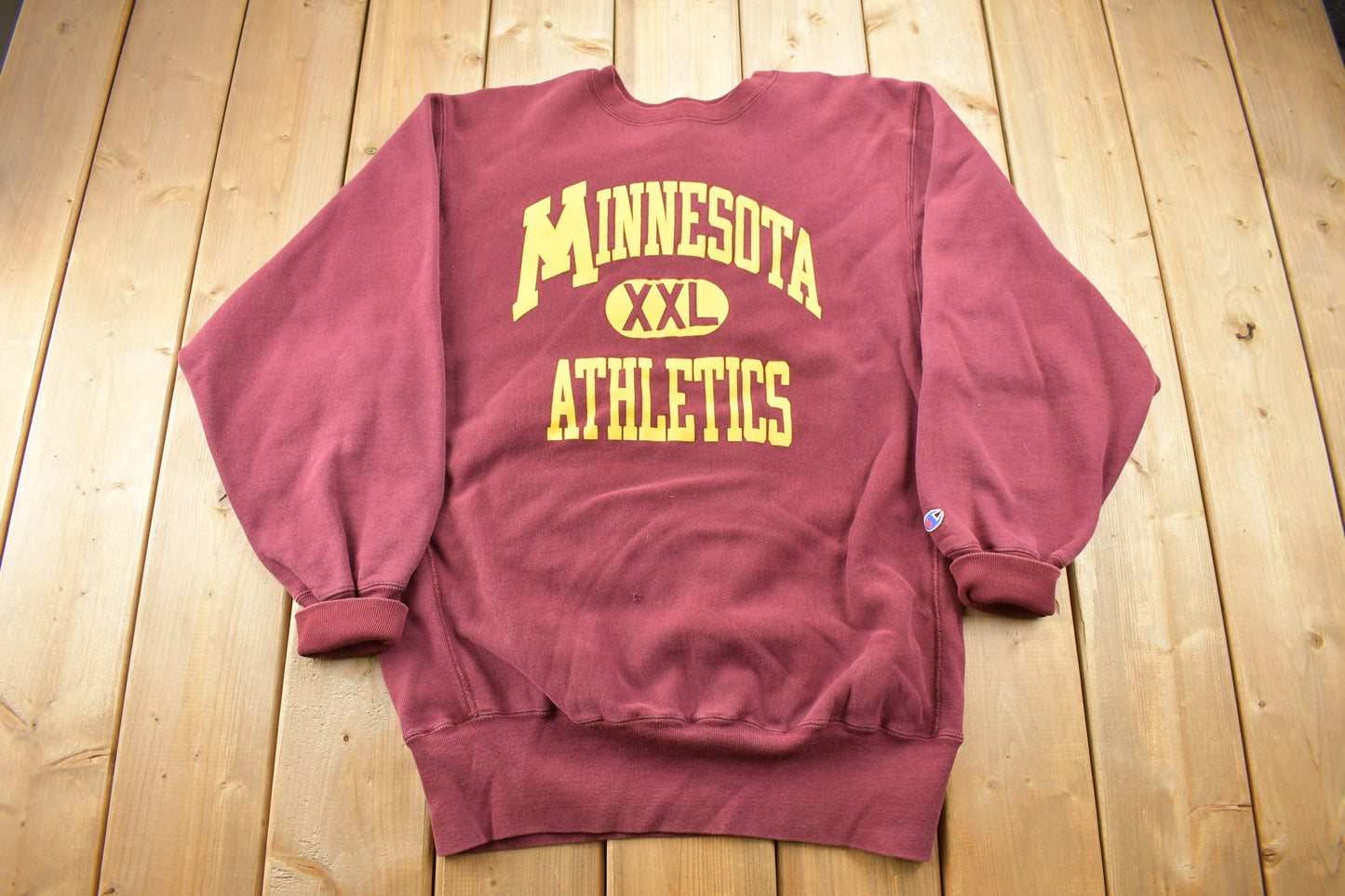 Vintage 1990s University of Minnesota Collegiate Champion Reverse Weave Crewneck / Made In USA / NCAA Sweatshirt / Sportswear